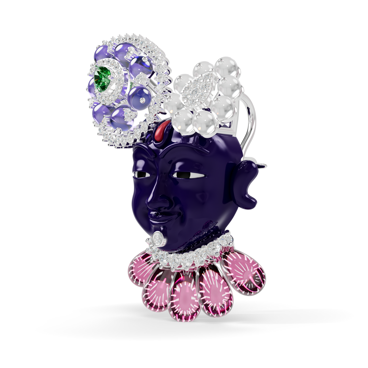 Guru Jewel's The Royal Shrinathji Heritage Gemstone PendanT for Her