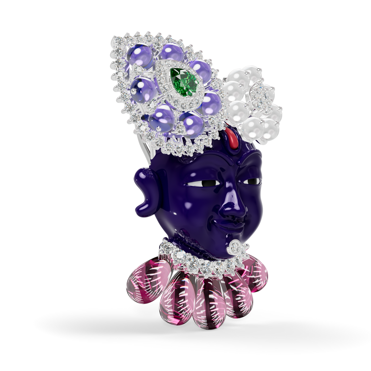 Guru Jewel's The Royal Shrinathji Heritage Gemstone PendanT for Her
