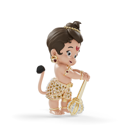 Guru Jewel's Cute Little Bal Bajrangbali Silver Pendant for Her
