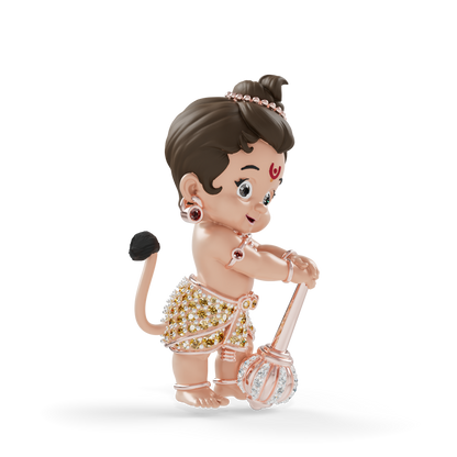 Guru Jewel's Cute Little Bal Bajrangbali Silver Pendant for Her