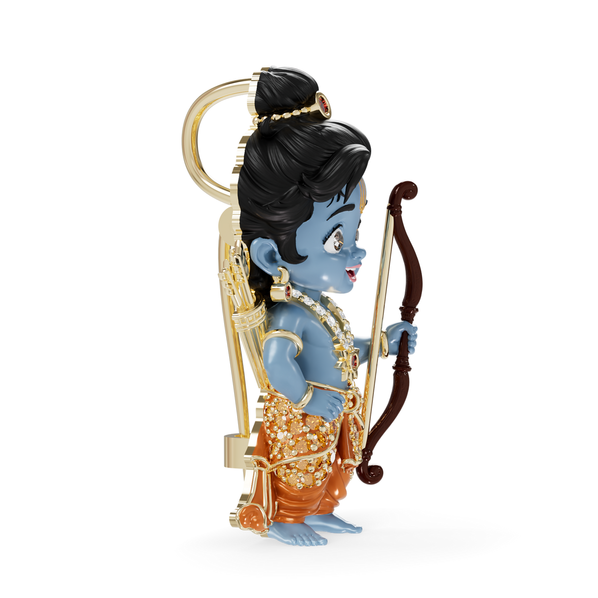Guru Jewel's Eternal Devotion Divine Bal Ram Archer Pendant for Her