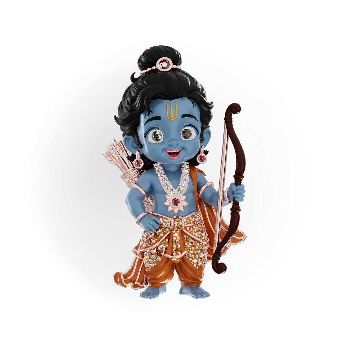 Guru Jewel's Eternal Devotion Divine Bal Ram Archer Pendant for Her