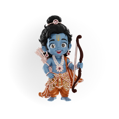 Guru Jewel's Eternal Devotion Divine Bal Ram Archer Pendant for Her