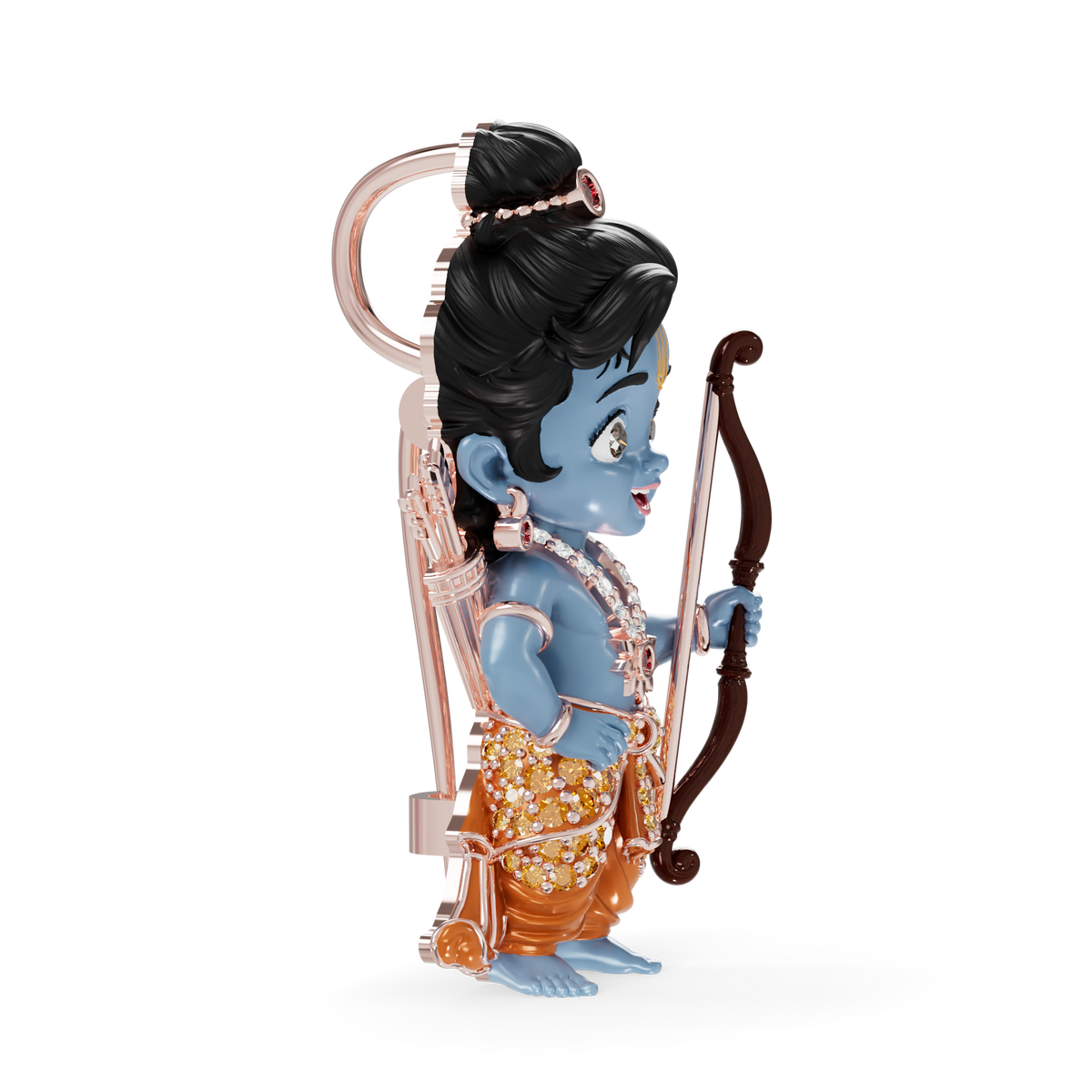 Guru Jewel's Eternal Devotion Divine Bal Ram Archer Pendant for Her