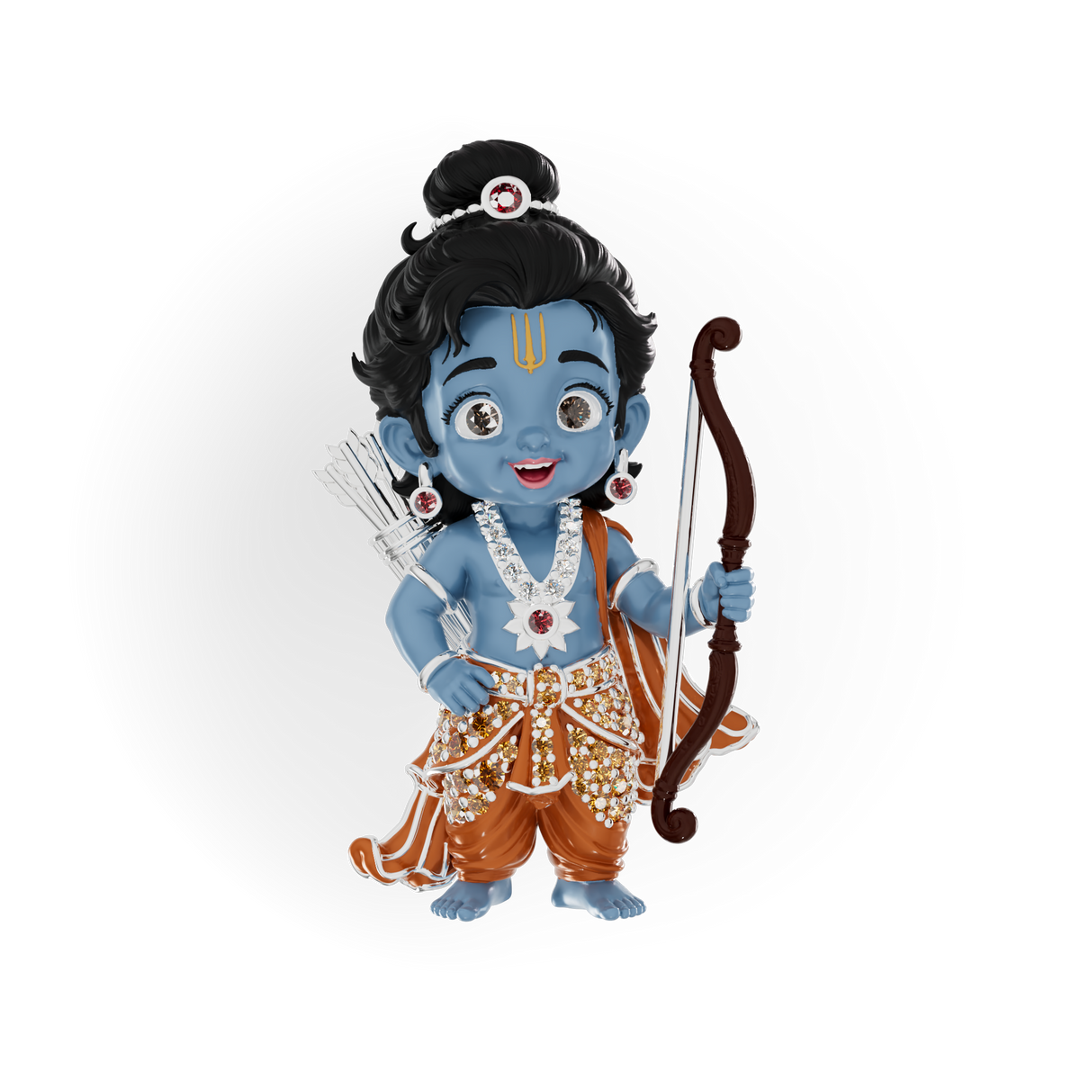 Guru Jewel's Eternal Devotion Divine Bal Ram Archer Pendant for Her