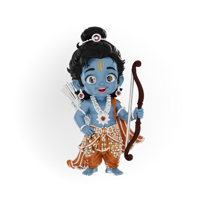 Guru Jewel's Eternal Devotion Divine Bal Ram Archer Pendant for Her