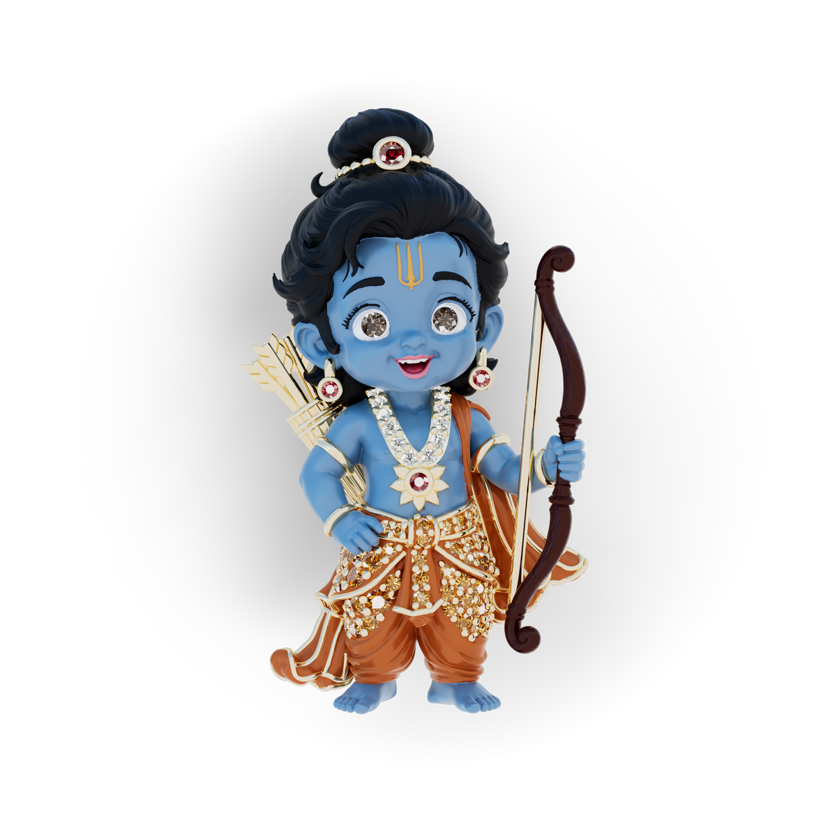 Guru Jewel's Eternal Devotion Divine Bal Ram Archer Pendant for Her