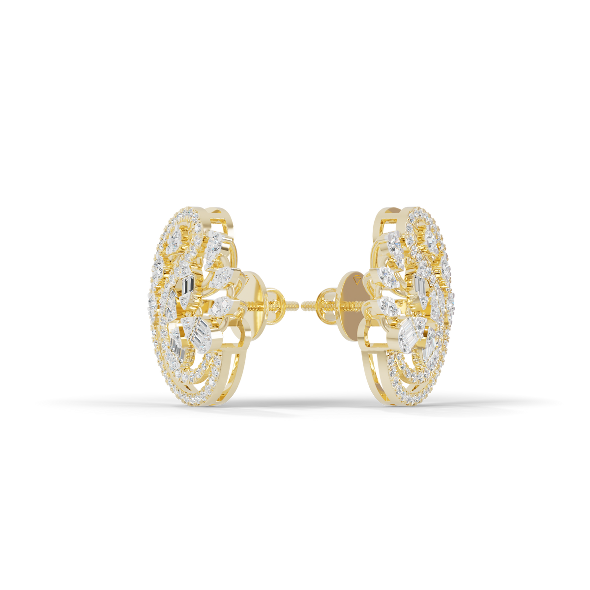 Guru Jewel's Eternal Bloom Diamond Floral Hoop Earrings for Her