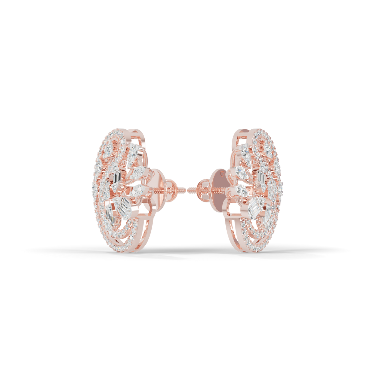 Guru Jewel's Eternal Bloom Diamond Floral Hoop Earrings for Her