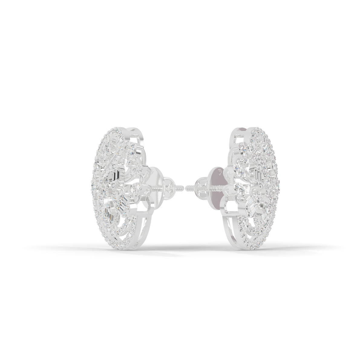 Guru Jewel's Eternal Bloom Diamond Floral Hoop Earrings for Her