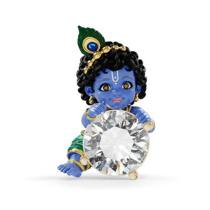 Guru Jewel's Royal Bal Krishna Solitaire Gemstone Pendant for Her