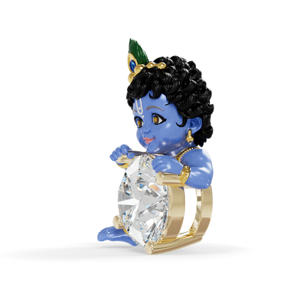 Guru Jewel's Royal Bal Krishna Solitaire Gemstone Pendant for Her