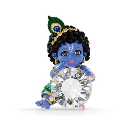 Guru Jewel's Royal Bal Krishna Solitaire Gemstone Pendant for Her
