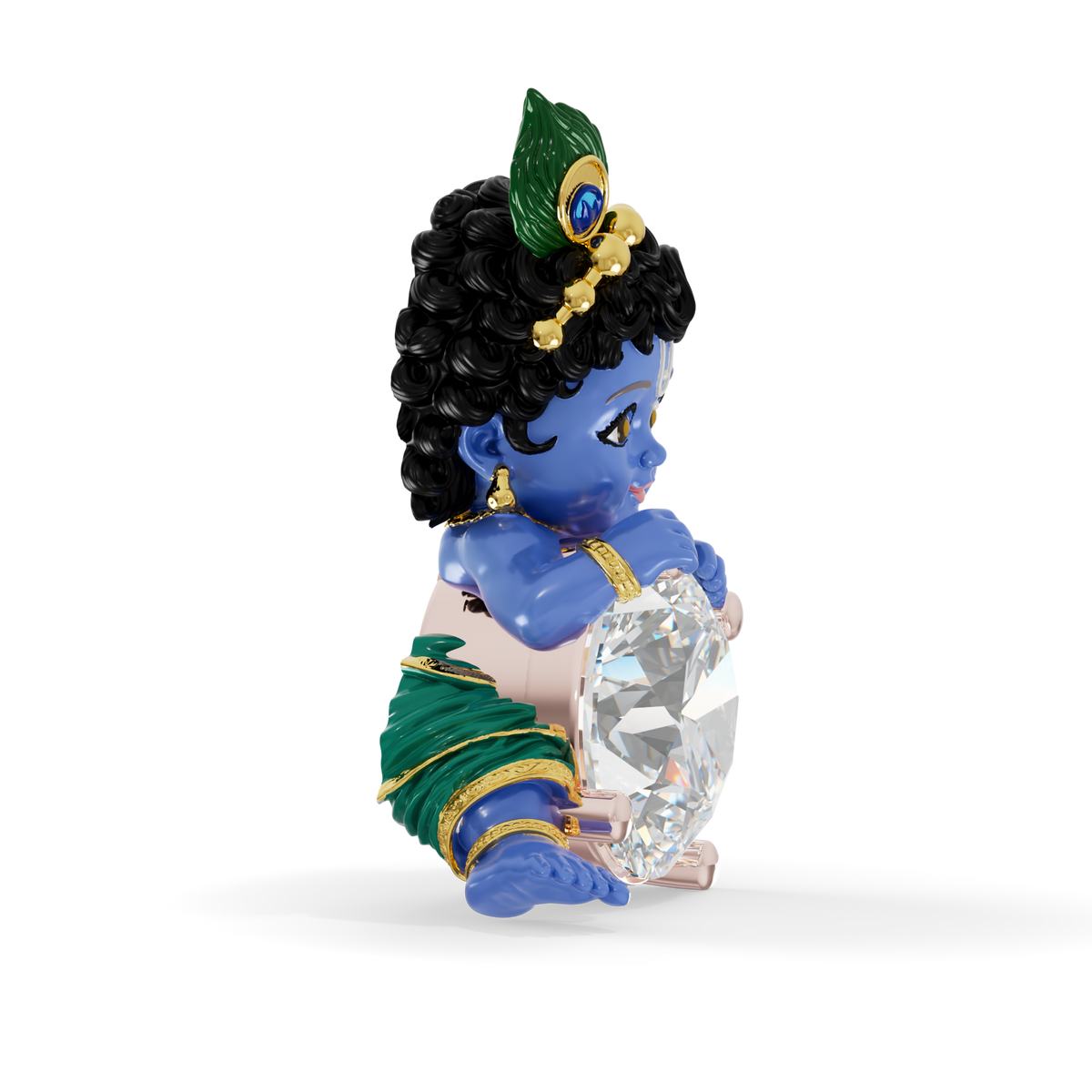 Guru Jewel's Royal Bal Krishna Solitaire Gemstone Pendant for Her