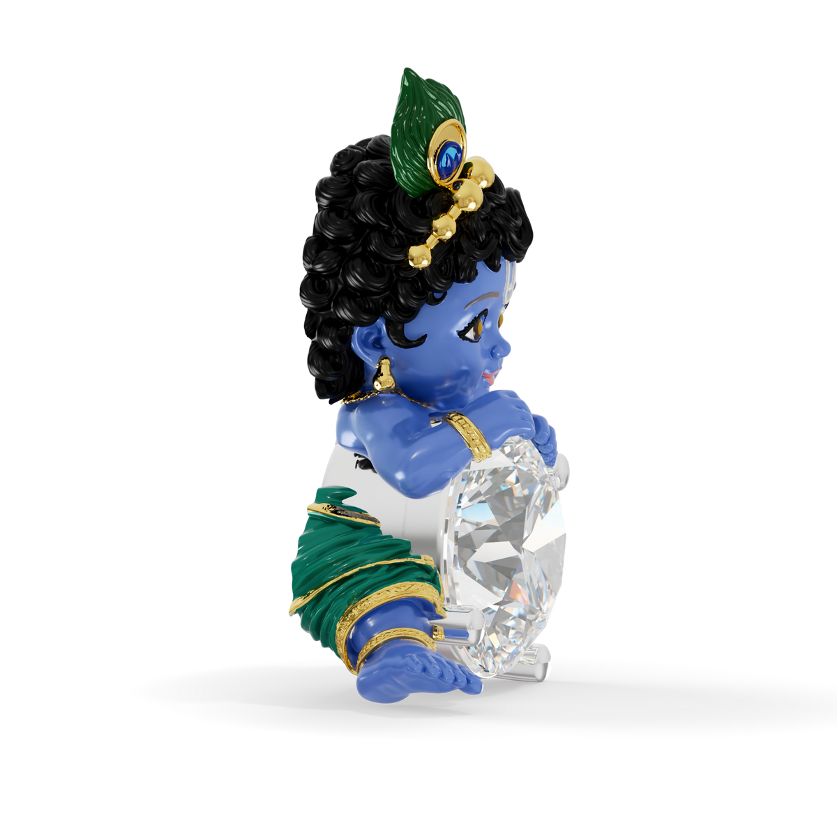Guru Jewel's Royal Bal Krishna Solitaire Gemstone Pendant for Her