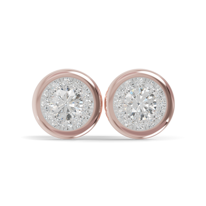 Guru Jewel's Round Diamond Studded Round Shaped Attractive Silver Earrings For Her