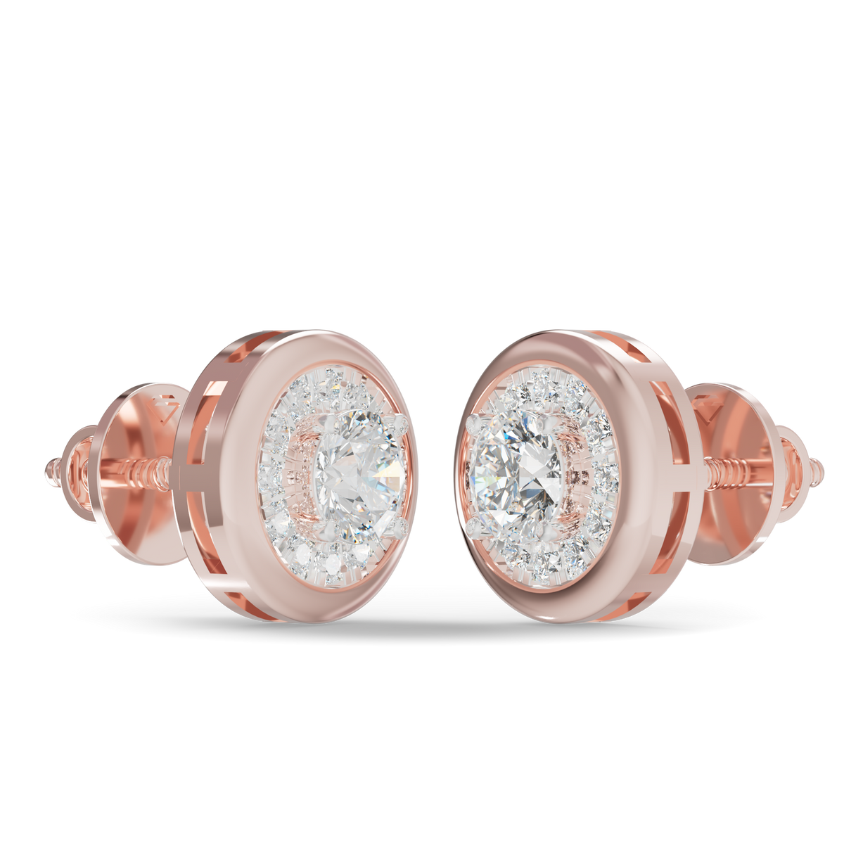 Guru Jewel's Round Diamond Studded Round Shaped Attractive Silver Earrings For Her