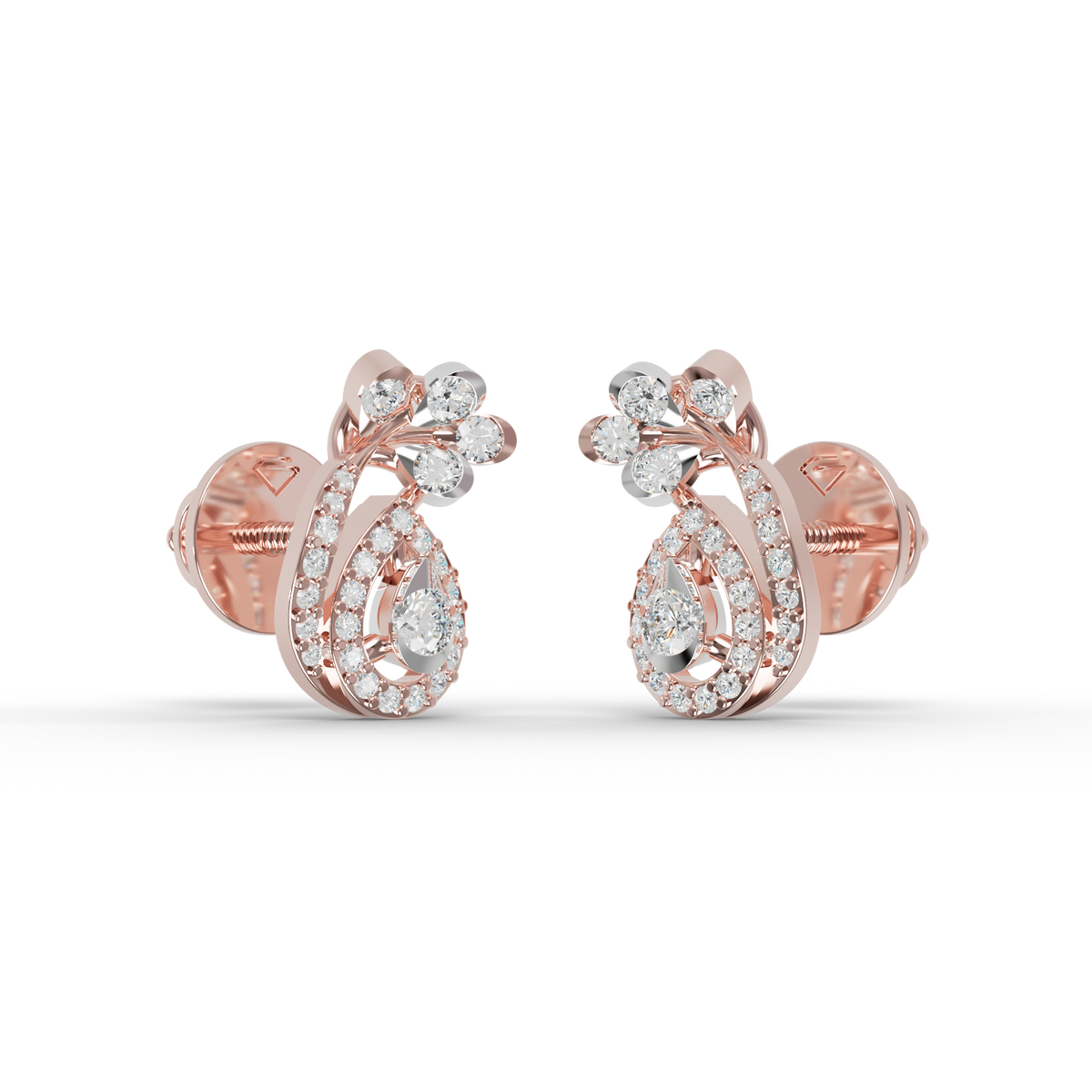 Guru Jewel's Exquisite Multi-Stone Curly Frame Sparkle Earrings for Her
