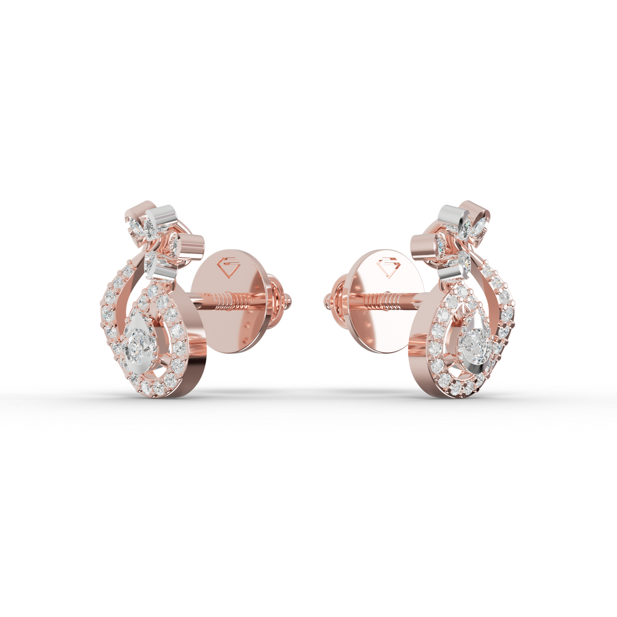 Guru Jewel's Exquisite Multi-Stone Curly Frame Sparkle Earrings for Her