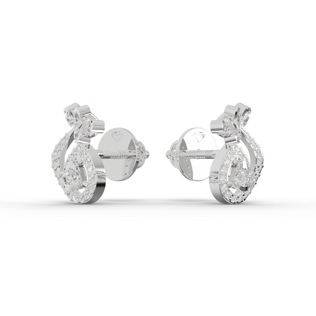 Guru Jewel's Exquisite Multi-Stone Curly Frame Sparkle Earrings for Her