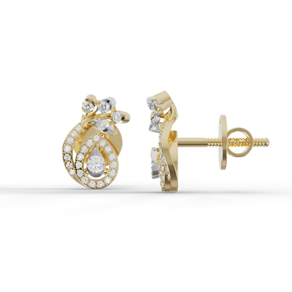 Guru Jewel's Exquisite Multi-Stone Curly Frame Sparkle Earrings for Her