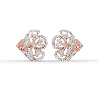 Guru Jewel's Luminous Openwork Petal Diamond-Simulant Earrings for Her