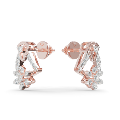 Guru Jewel's Exquisite Multi-Stone Triangular Frame and Floral Sparkle Earrings for Her
