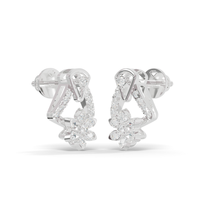 Guru Jewel's Exquisite Multi-Stone Triangular Frame and Floral Sparkle Earrings for Her