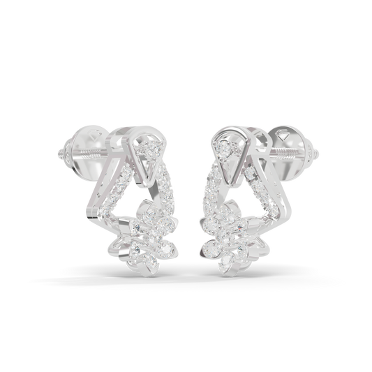 Guru Jewel's Exquisite Multi-Stone Triangular Frame and Floral Sparkle Earrings for Her