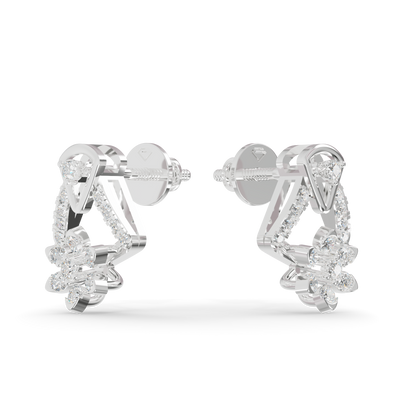 Guru Jewel's Exquisite Multi-Stone Triangular Frame and Floral Sparkle Earrings for Her