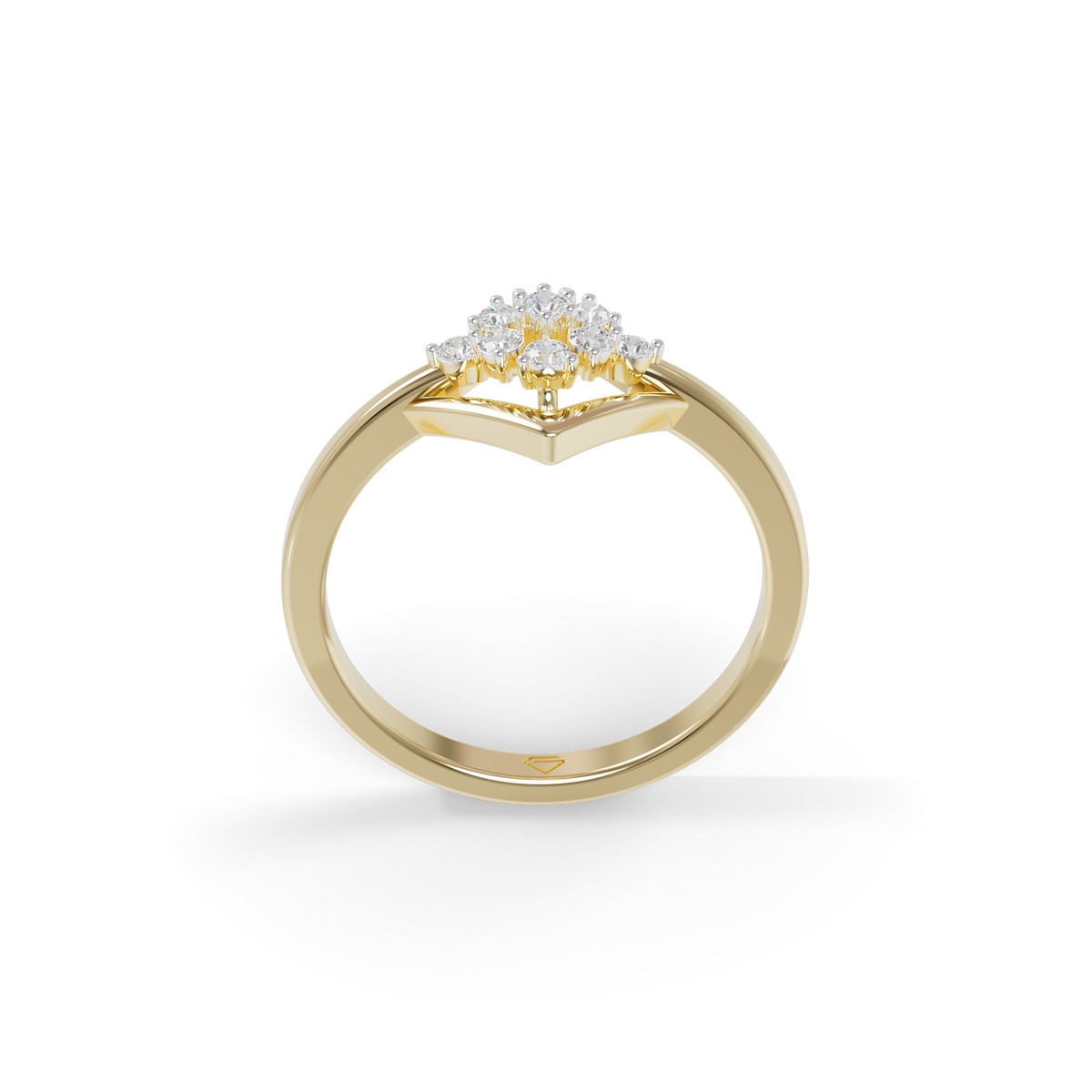 Guru Jewel's Modern Diamond-Shaped Crystal Ring for Her