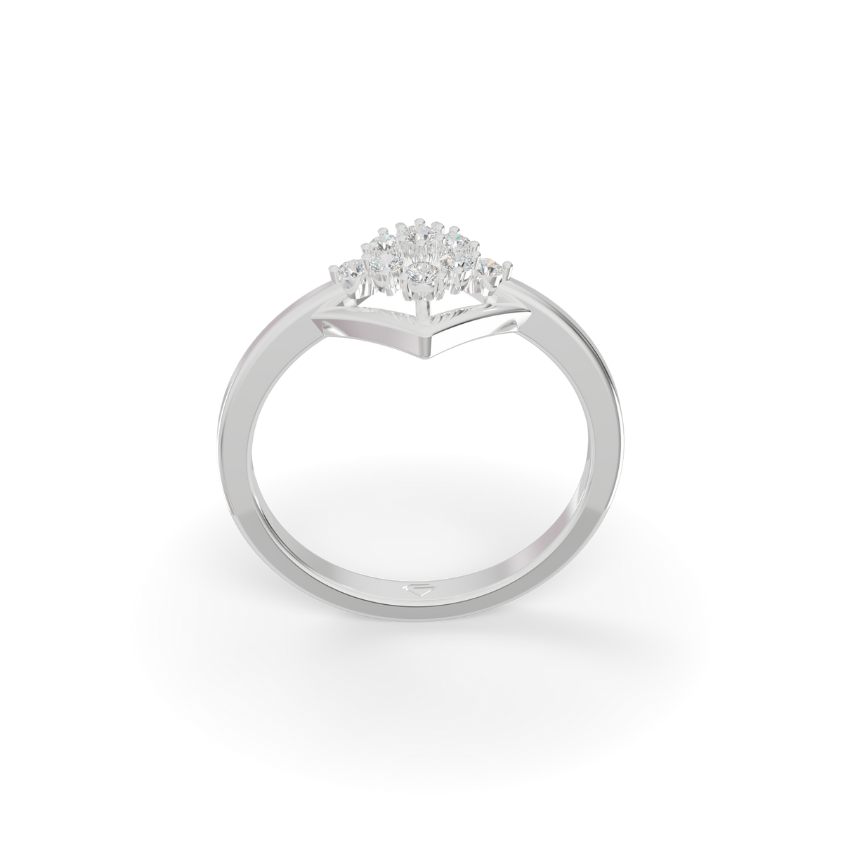 Guru Jewel's Modern Diamond-Shaped Crystal Ring for Her