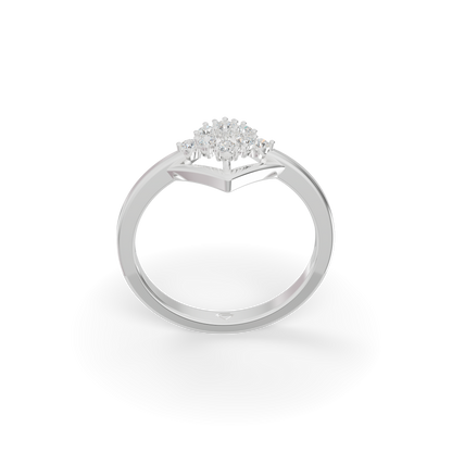 Guru Jewel's Modern Diamond-Shaped Crystal Ring for Her
