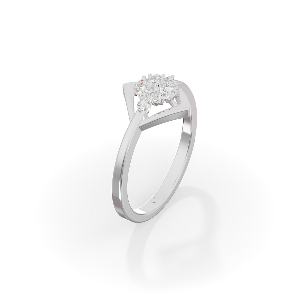 Guru Jewel's Modern Diamond-Shaped Crystal Ring for Her