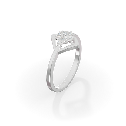 Guru Jewel's Modern Diamond-Shaped Crystal Ring for Her