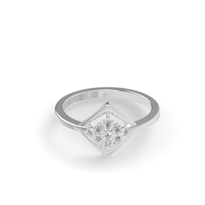 Guru Jewel's Modern Diamond-Shaped Crystal Ring for Her