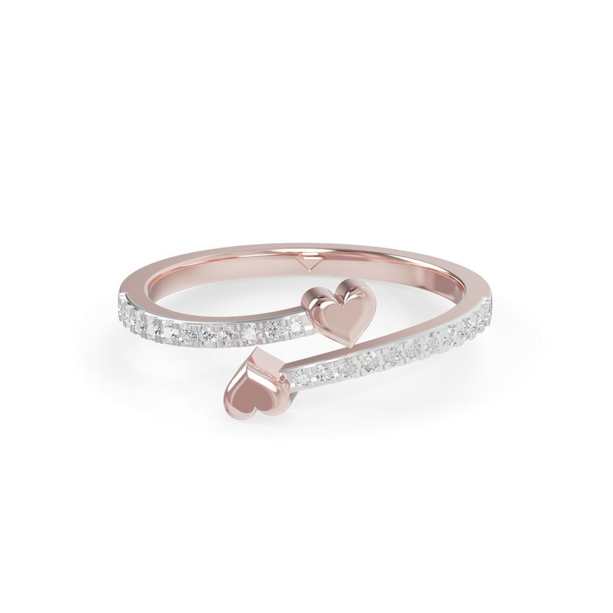 Guru Jewel's Chic Open-Ended Double Heart Ring for Her