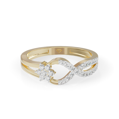 Guru Jewel's Bypass Cluster and Pave Silver Ring for Her
