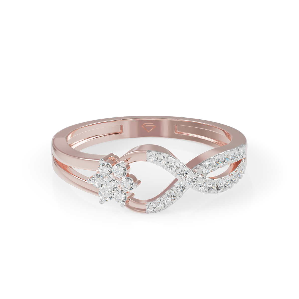 Guru Jewel's Bypass Cluster and Pave Silver Ring for Her