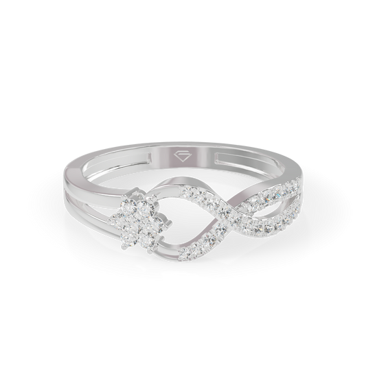 Guru Jewel's Bypass Cluster and Pave Silver Ring for Her