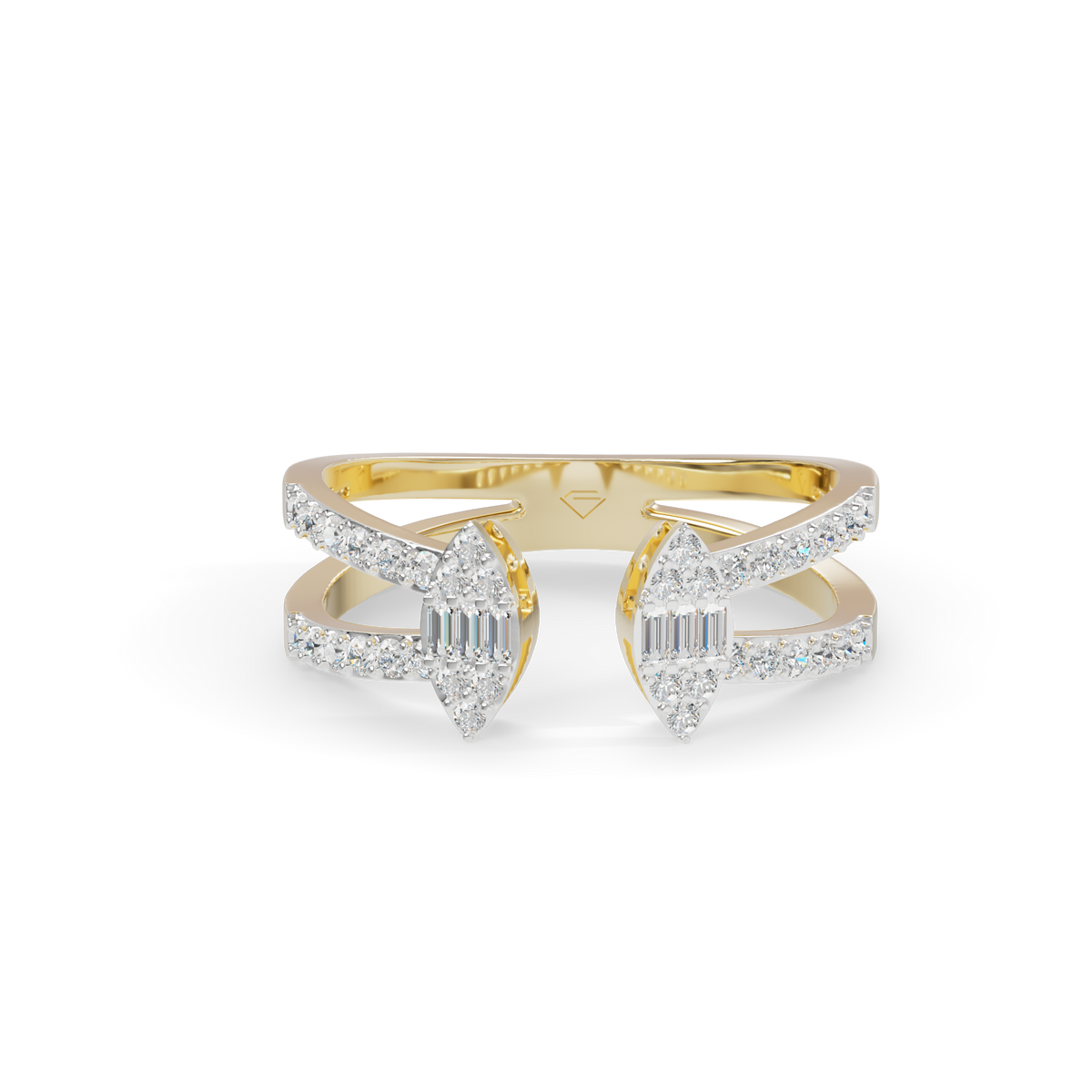 Guru Jewel's Open-Ended Marquise Cluster and Pave Silver Ring for Her