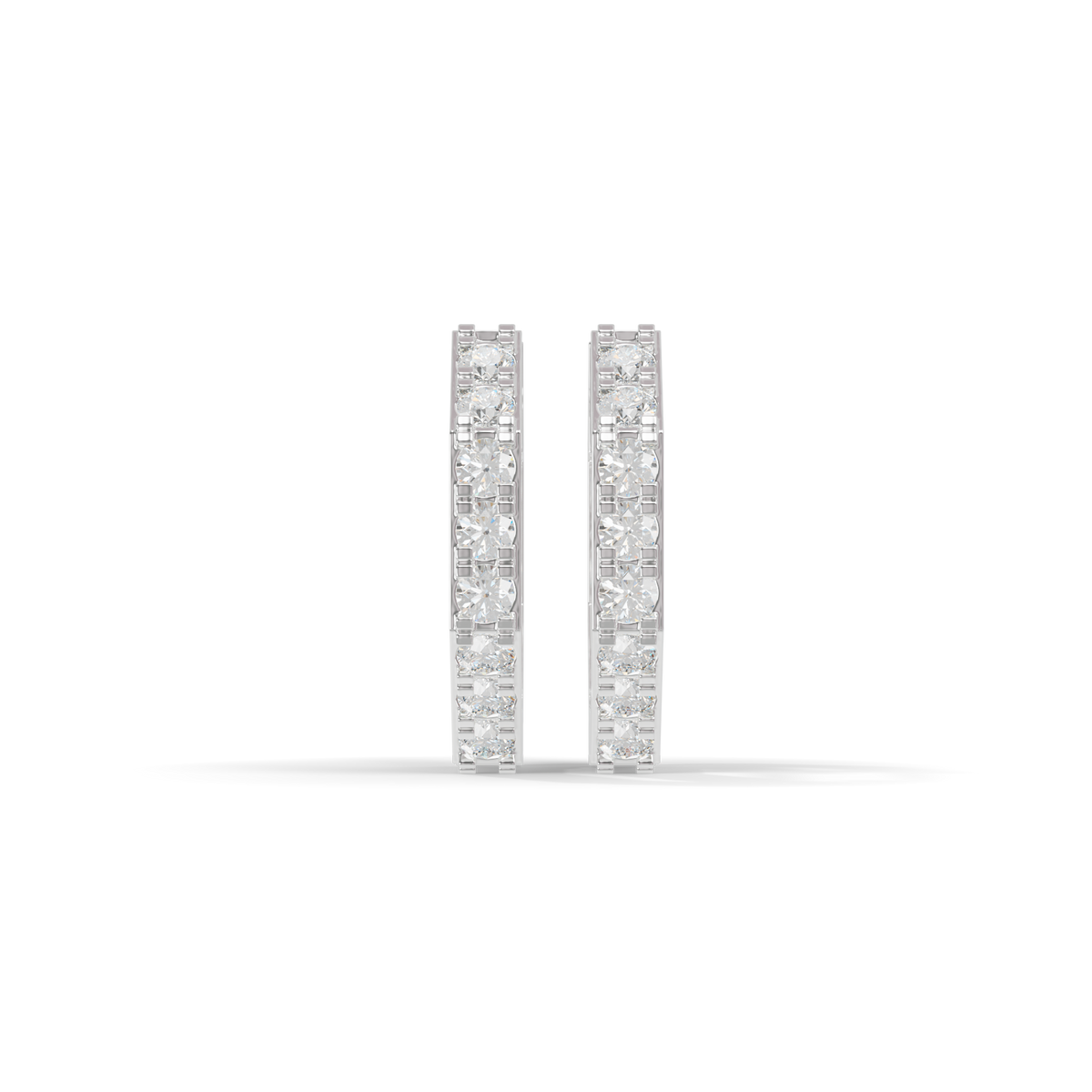 Guru Jewel's Geometric Hexagon Pave Huggie Hoop Earrings for Her