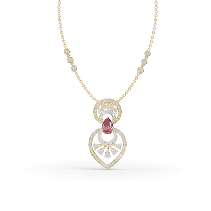 Guru Jewel's Highlighted by a Delicate Teardrop Stone with Graceful Layered Loop Silver Pendant for Her
