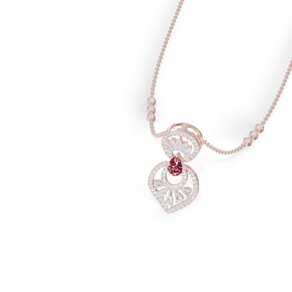 Guru Jewel's Highlighted by a Delicate Teardrop Stone with Graceful Layered Loop Silver Pendant for Her
