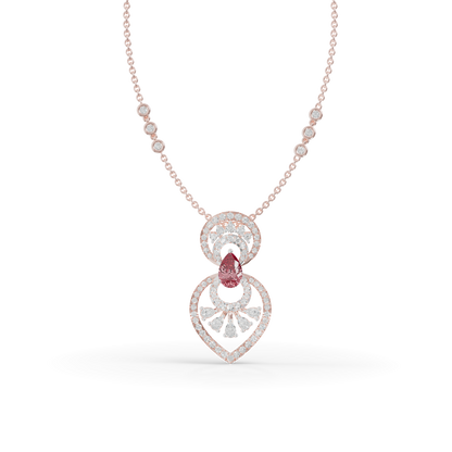 Guru Jewel's Highlighted by a Delicate Teardrop Stone with Graceful Layered Loop Silver Pendant for Her