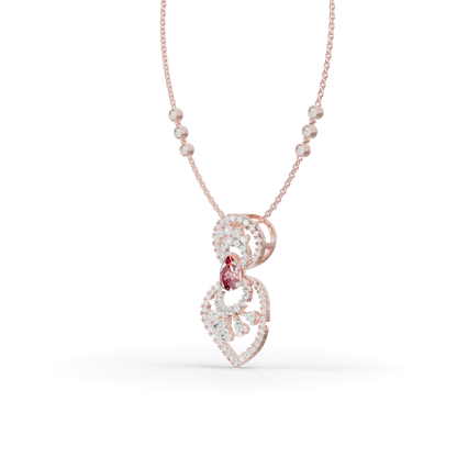 Guru Jewel's Highlighted by a Delicate Teardrop Stone with Graceful Layered Loop Silver Pendant for Her
