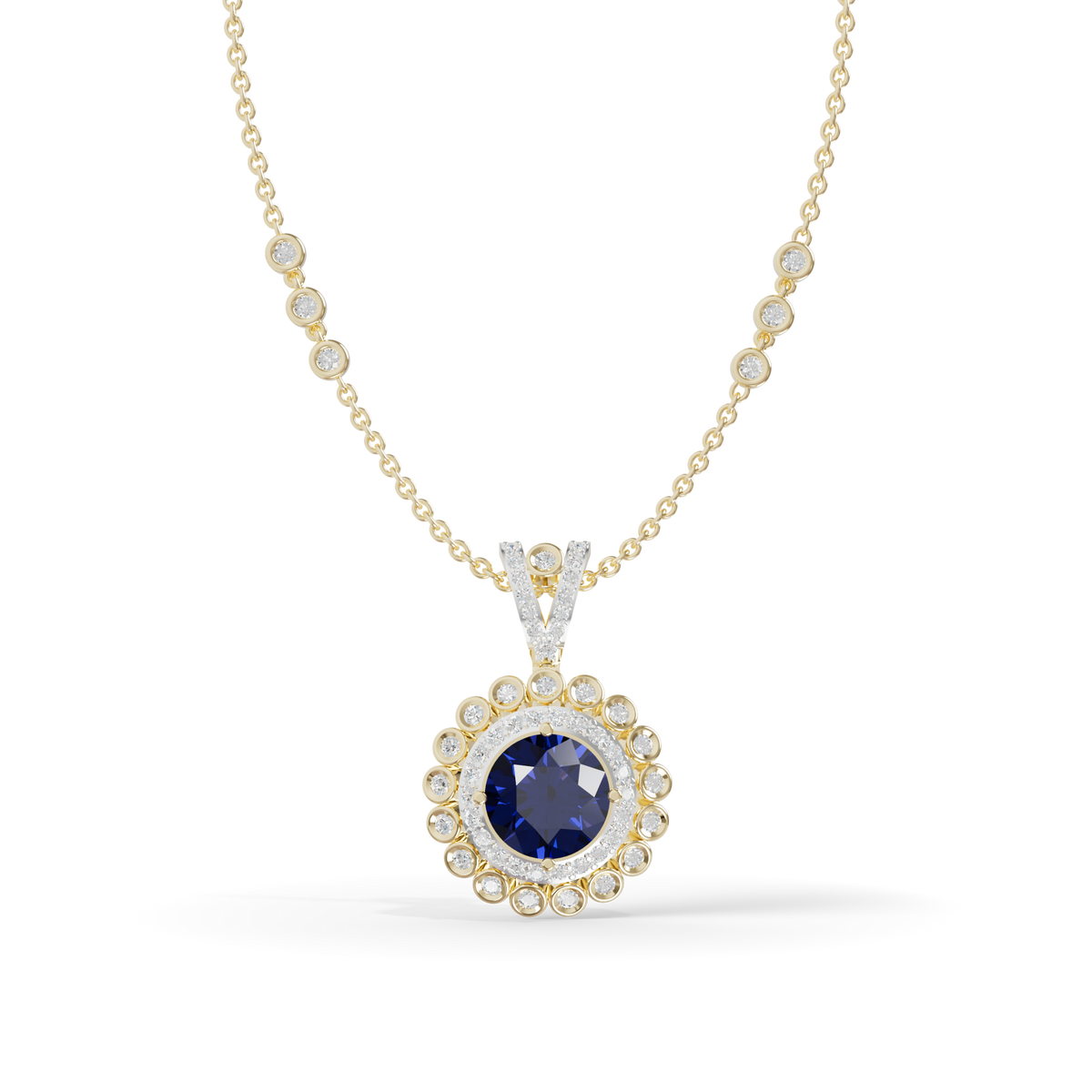 Guru Jewel's Royal Blue Radiance Pendant fro Her