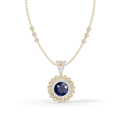 Guru Jewel's Royal Blue Radiance Pendant fro Her