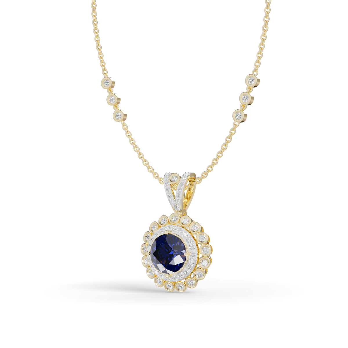 Guru Jewel's Royal Blue Radiance Pendant fro Her