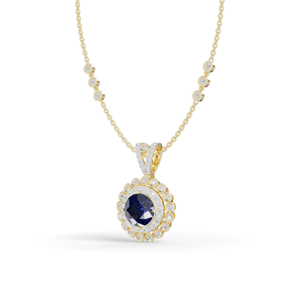 Guru Jewel's Royal Blue Radiance Pendant fro Her